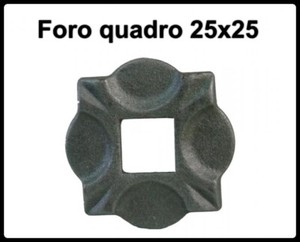 Dettagli Su Componenti In Ferro Battuto Elementi Base Piastra Con Foro Per Ringhiere Balcone