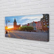 Tulup Canvas print 100x50 Wall Art Picture Gdańsk old town sunrise