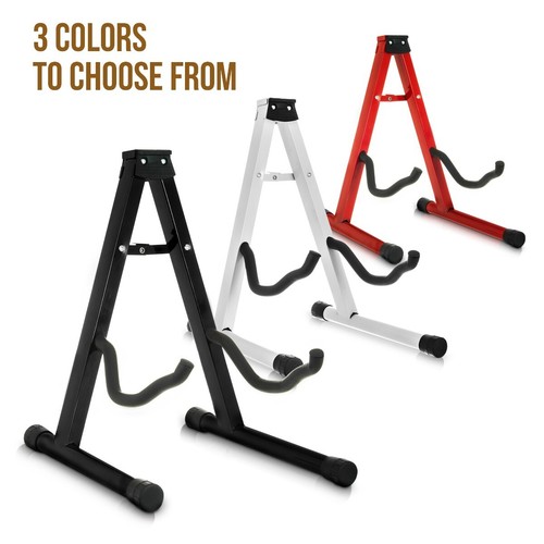 Metal Folding Guitar Stand Electric Music Acoustic Free Standing A Frame Stand - Picture 2 of 15