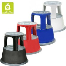 Kick Step Stool Swift Metal Heavy Duty Roll Around Non Slip Ladder