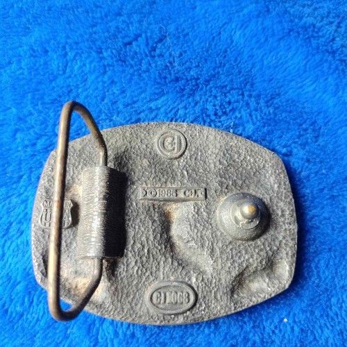 Vintage C&J 1985 Big Horned Rams Sheep Mountain Scene Color Belt Buckle - Picture 4 of 6