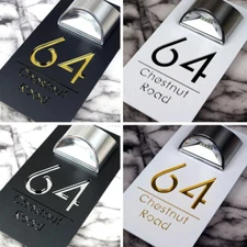 Personalized Solar-Powered House Address Sign – Stylish & Durable