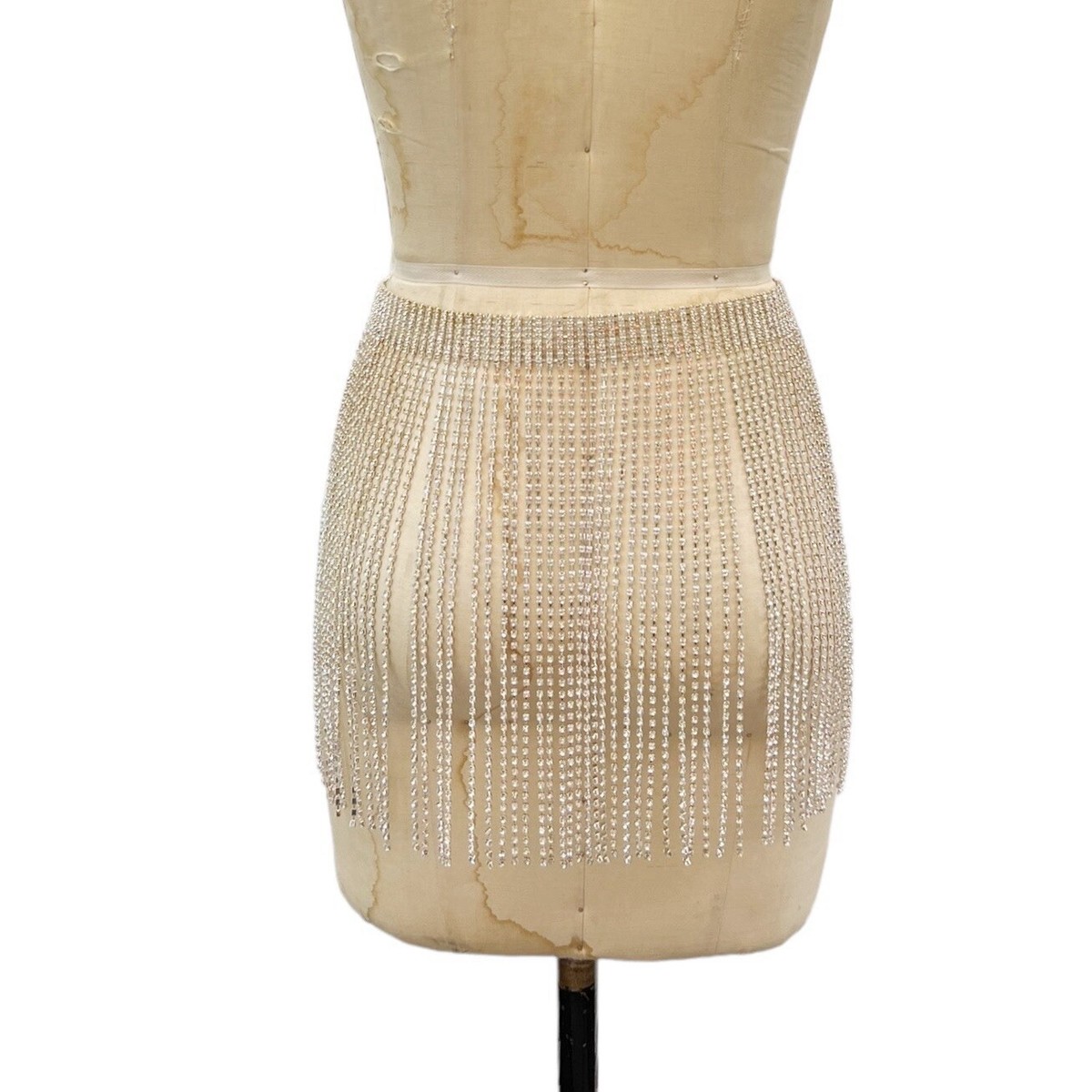 Womens Clear Rhinestone Fringe Belt Womens Clear Rhinestone Fringe Belt | eBay main image 3