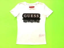 New GUESS Los Angeles Women’s Short Sleeve T-Shirt MEDIUM White w/Black, Red