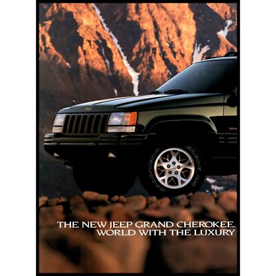 1996 Jeep Grand Cherokee 4x4 2 Page Vintage Print Ad Off Road
