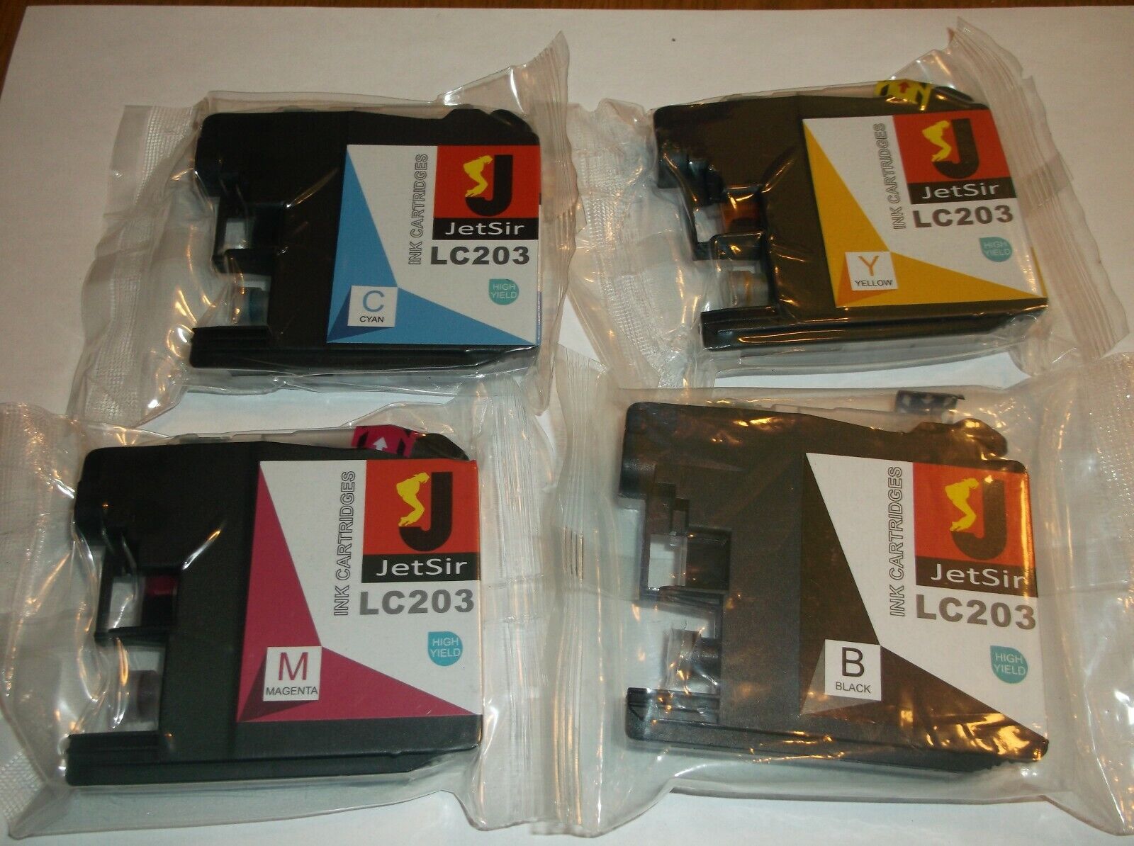 JETSIR LC203 Ink Cartridges Black,Cyan,Magenta,Yellow 4Pc