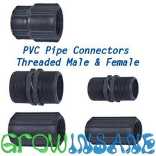PVC Straight Threaded Nipple BSP Pipe Fitting 1/2" 3/4" Male Female - Multi Item