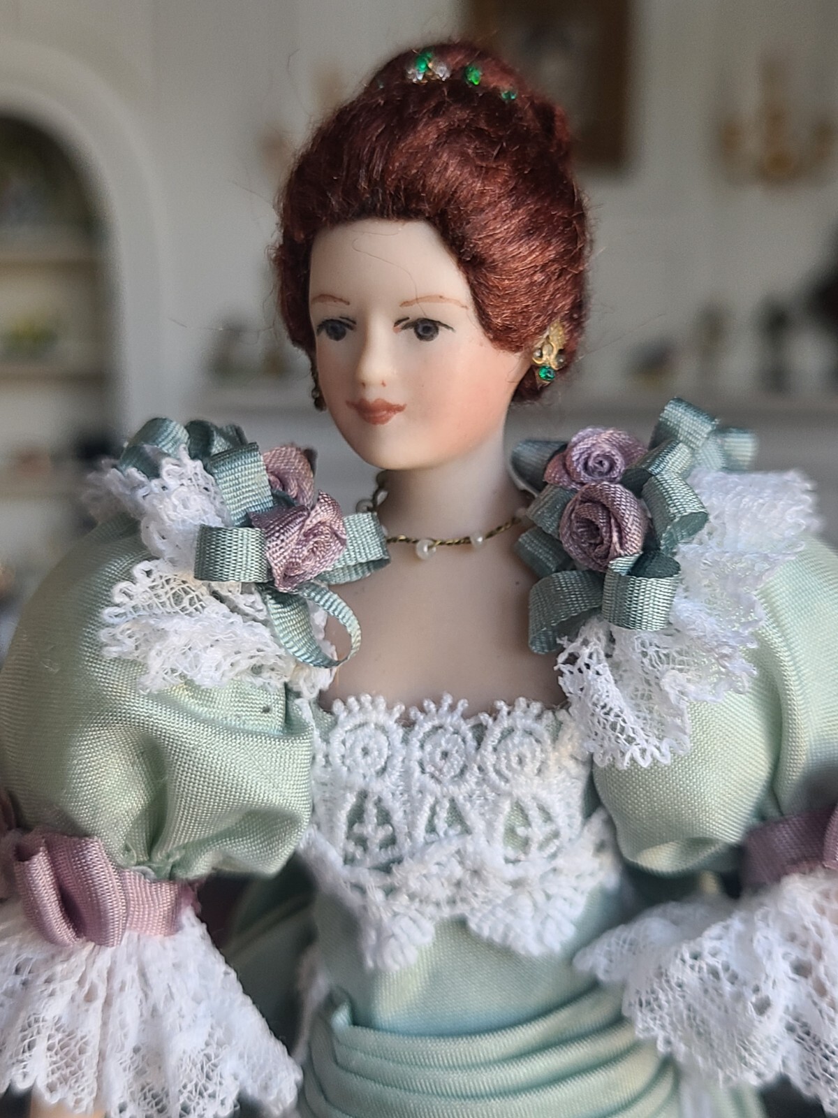 Dollhouse Miniature Artisan Joann Roberts? Porcelain Lady Doll 112 eBay