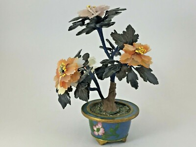 Oriental Tree With Flowers Figurine, NEW