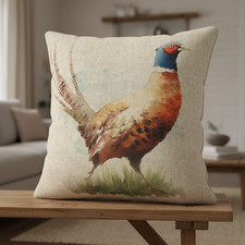 Image of Pheasant Natural Beige Cushion Cover