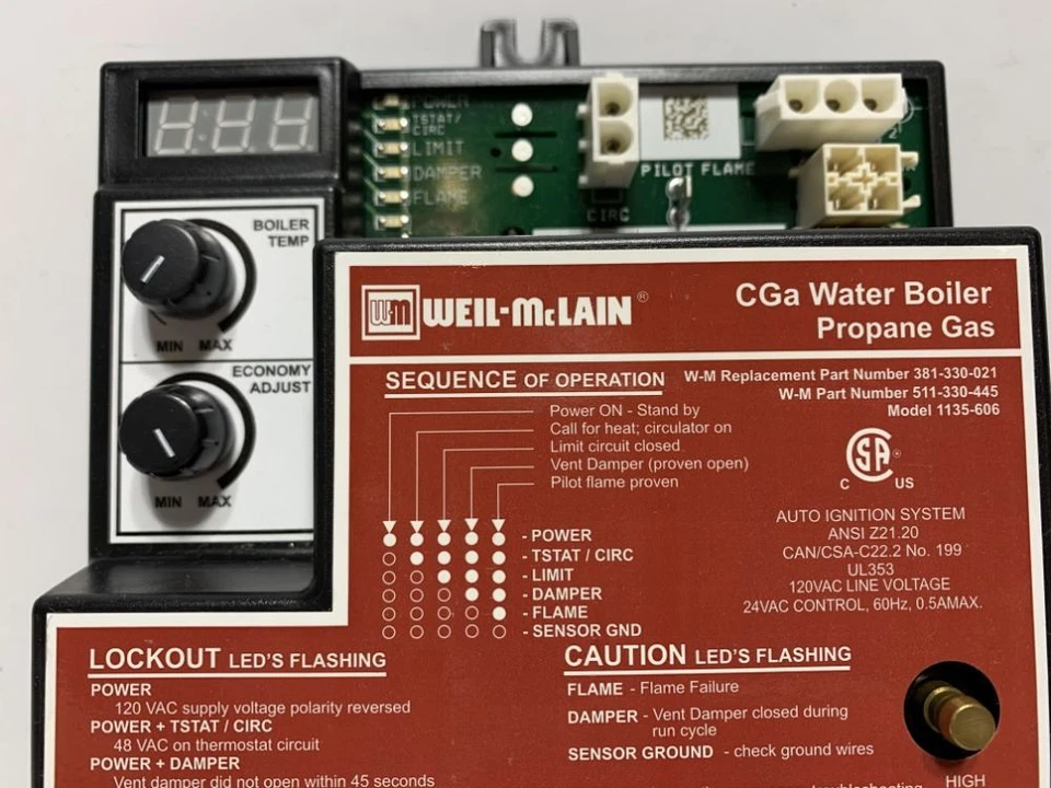 Weil Mclain 381330021 Ignition Control Module Kit 120VAC 0.5A - Image 4 of 4