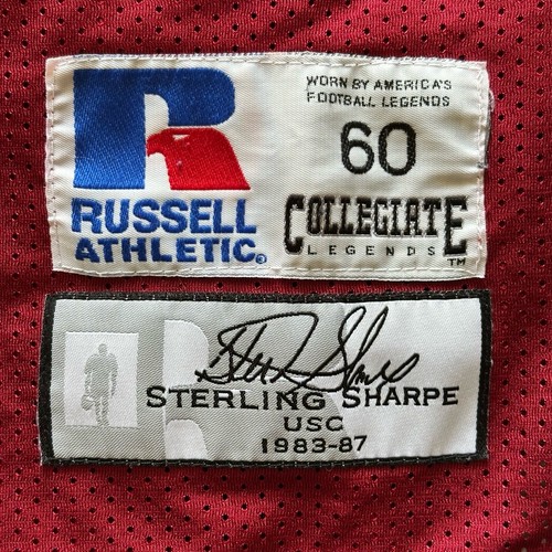 Russell Collegiate Legends 60 Sterling Sharpe #2 USC Gamecocks Football Jersey - Picture 7 of 13