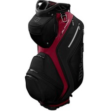 Image of Wilson Alpine Cart Bag 14 Way Full Length Divider Top & 11 Pockets - Black/Red