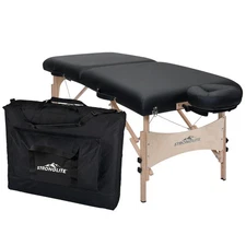 STRONGLITE Massage Table Deluxe 3" Foam 800lbs Adjustable with Carry Case