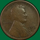 1912-S Lincoln Wheat Cent Very Good VG Coin #41179