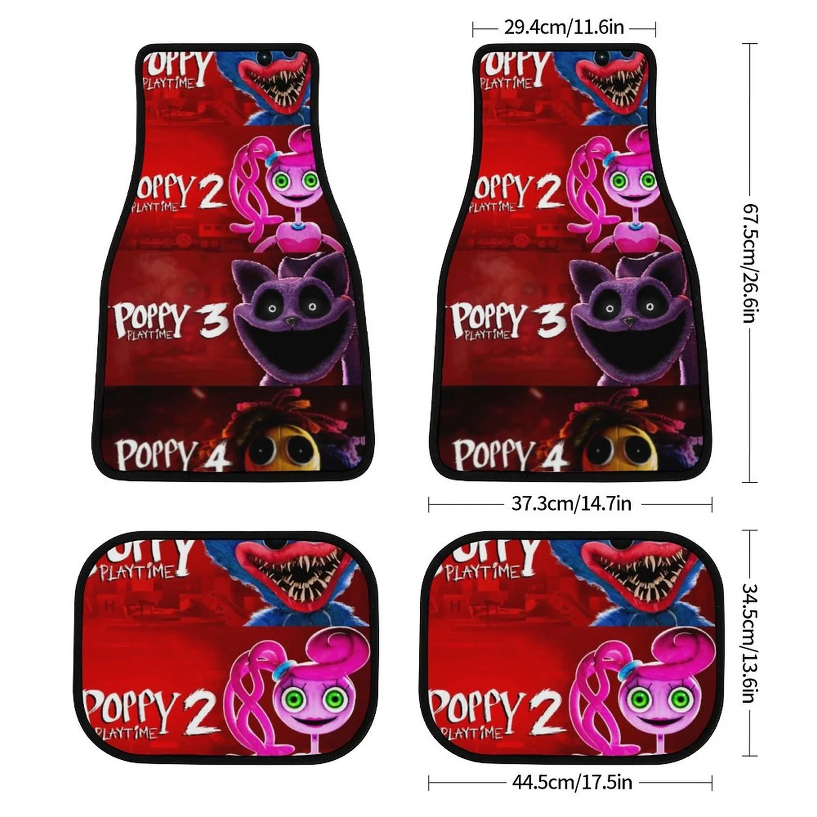 Tinker Bell Car Floor Mats Cartoon Anti-Slip Heel Pad Waterproof Universal Autom