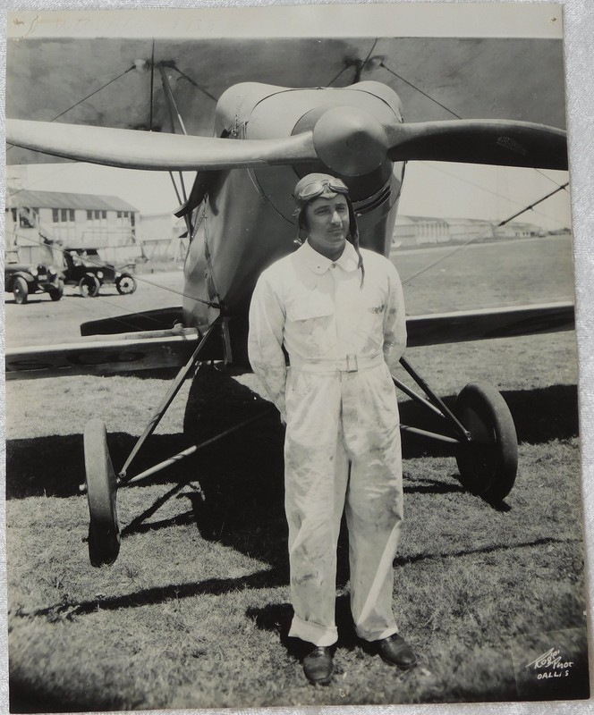 Vtg 1929 Howard Woodall US First Airmail Cermony El Paso TX Famous Pilot Photo