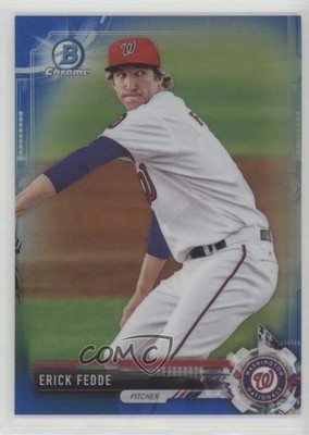 2017 Bowman Chrome Prospects Blue Refractor 30/150 Erick Fedde #BCP12 s3g