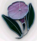 Vintage Tiffany Stained Glass Collectors Society Sun Catcher Petunia 5" COA