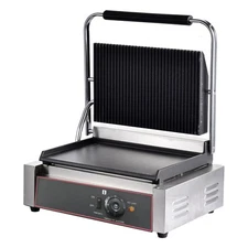Commercial Panini Press Grill Electric Sandwich Maker Griddle Plate