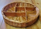 Woven Organizer Basket Storage Bin Rattan Divider Home Decor Boho