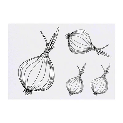 AZEEDA 4 x 'Sprouting Onion' Temporary Tattoos / Transfers (TO00048111)