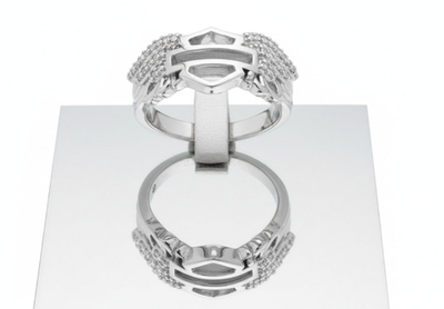 Harley-Davidson® Bling Angel Wings Bar & Shield Logo Ring 226