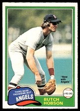 1981 O-Pee-Chee Butch Hobson California Angels #7