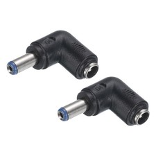 2Pcs DC Power Connector Adapter 90 Degree Angle Plug Coupler Converter