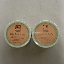 SEALED PIXI Glow Tonic To-Go Exfoliating Toner 60 Pads - 5% Glycolic Acid x2 Lot