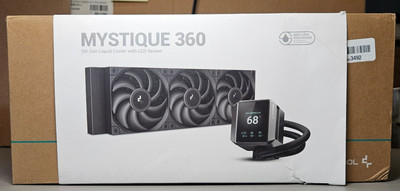 DeepCool MYSTIQUE 360  5th Gen Liquid Cooler with 2.8  LCD Screen- New!