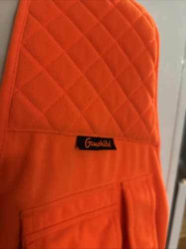 Gamehide Vest Men's Large Hunting Hide Hush Shotgun Padded Orange Shell Pocket - Picture 6 of 12