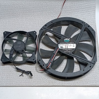 2 Cooler Master  Case Fans 3-Pin 12V Rifle Bearing  120mm &7in 