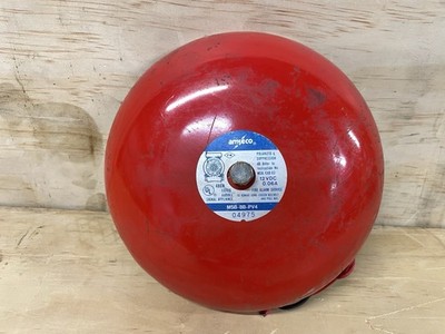Vintage Amseco 12 Volt Wall Fire Alarm School Bell MSB-8B-PV4