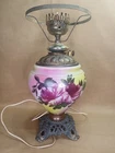 vintage "Gone With The Wind" (GWTW) style hurricane parlor lamp/ Electric/ Works