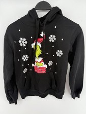 The Grinch Dr Seuss Black Hoodie S 3-5 Kangaroo Pocket