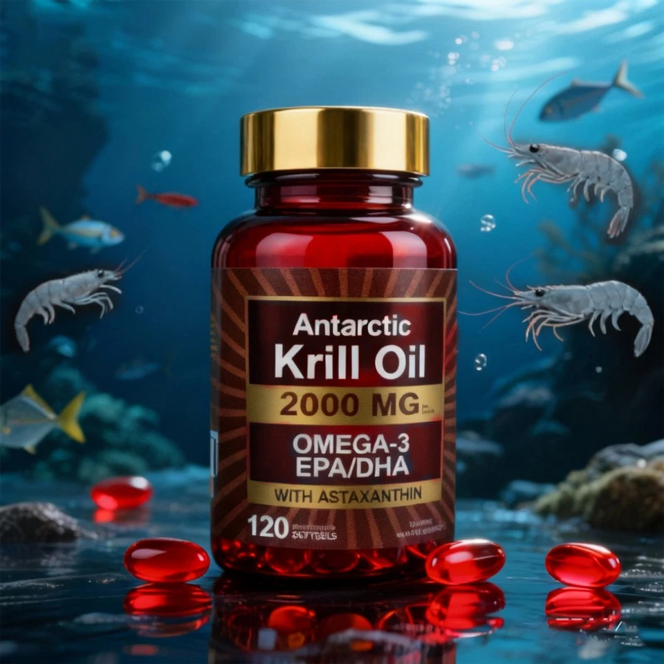 南极磷虾油 2000 毫克 120 粒软胶囊 | DHA、Omega-3 EPA,含虾青素 全新 — 第 4/4 张图片