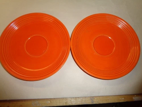 Fiestaware Pre 1973 Radioactive Red 6" Saucer  Vintage Fiesta Orange VGC D