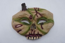 Vintage Seasons Zombie Monster Half Mask Teeth Adult Green Vinyl Elastic Strap