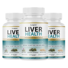 Liver Health Advanced Liver Wellness Support Formula Supplement - 3 Bottles