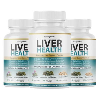 Liver Health Advanced Liver Wellness Support Formula Supplement - 3 Bottles