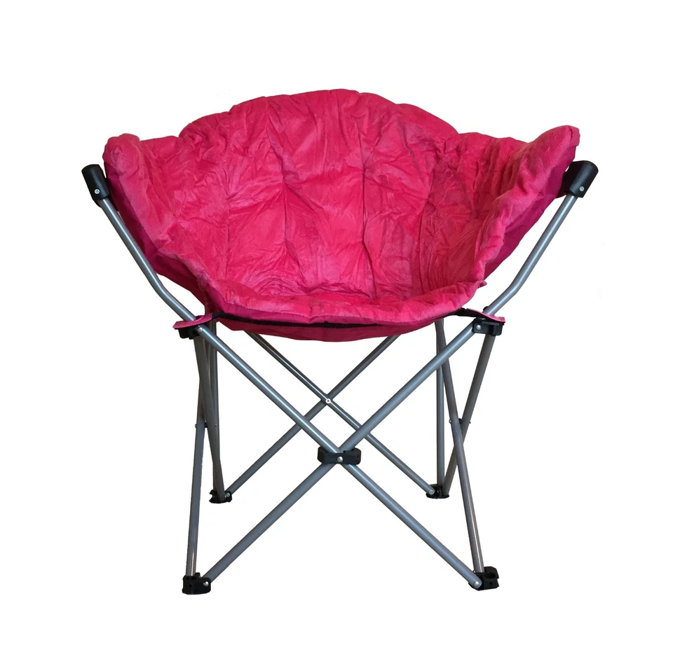 Большой складной лунный стул - розовый - Изображение 2 из 4
