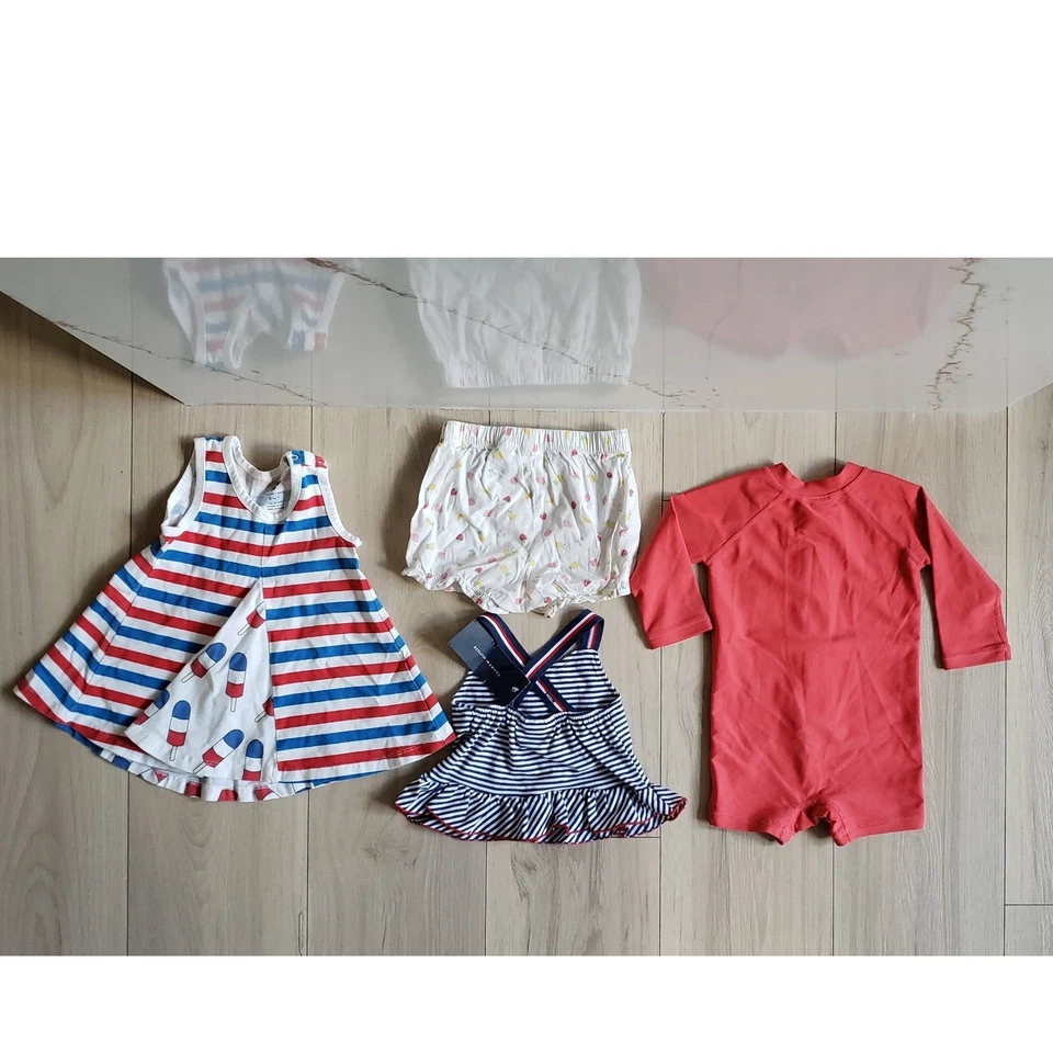 Лот одежды для девочки 6-12 М комплект Tommy Hilfiger Hanna Andersson - Изображение 2 из 4