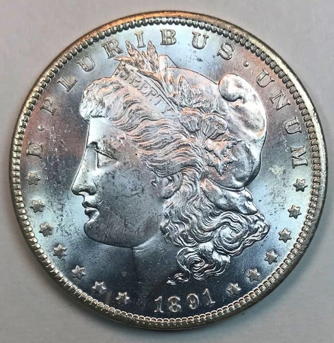 1891 CC MORGAN DOLLAR! FLAWLESS SUPERB GEMBU+++ WHITE BLAZER! EYE POPPER #G64731