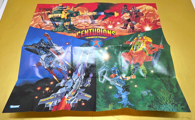 Vintage 1986 Centurions Power Xtreme Kenner Toys Double Sided Poster 18x16