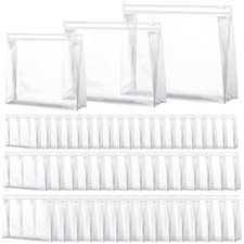 50 Pcs Mini Clear Makeup Bag Small Clear Zipper Pouch Travel Plastic Cosmetic...