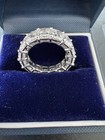 10.5 carats, radiant cut, 5 mm width, lab grown eternity band, platinum, sz 6 — photo 2