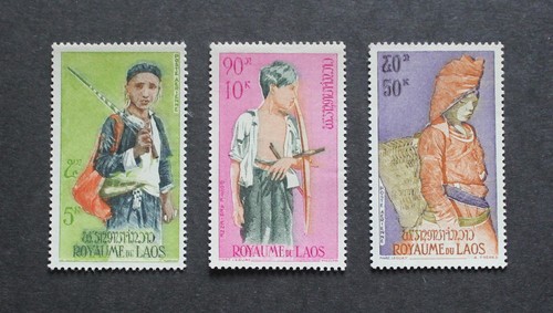 LAOS - 1964 RARE BOB AIRMAIL HUNTERS SET UNBENUTZT MNH RR