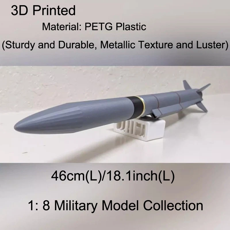 Modello Militare 3D Stampato 46cm 1:8 - Missile Meteor Europeo - Da Collezione - Immagine 2 di 4
