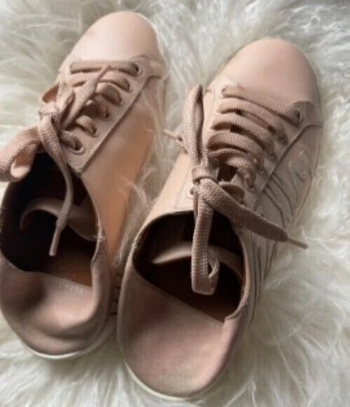 Womens Bally Shoes Sneakers Slides Leather Pink Spell Out Low Tops